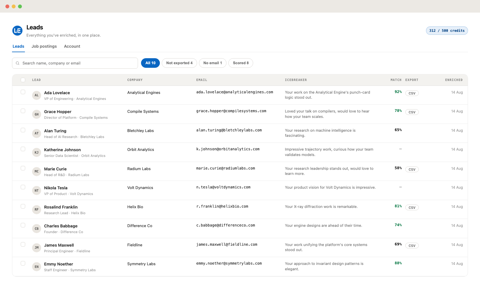 AI Lead Enricher & Job Match screenshot 2